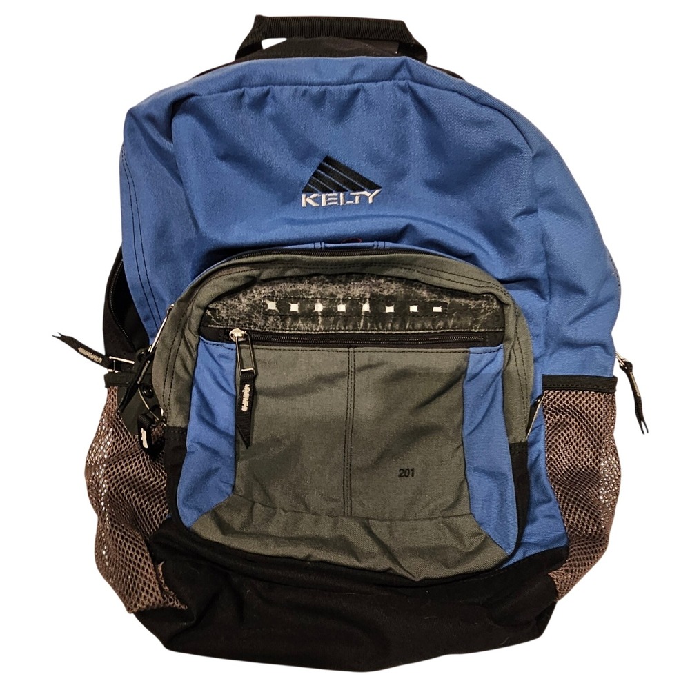 Kelty 201 Backpack Blue Grey Black Gorpcore Hiking School Bag‎